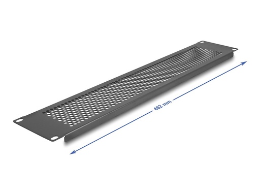 [67036] Delock Glasfaser-Blindblech - mit runden Löchern - Schrankmontage - Schwarz - 2U - 48.3 cm (19")