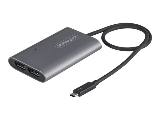 [TB32DP14] StarTech.com StarTech Thunderbolt 3 to Dual DisplayPort Adapter DP 1.4, Dual 4K 60Hz or Single 8K/5K Thunderbolt 3 to DP Adapter, TB3 to 2x DisplayPort Monitor Video Display Adapter, Mac/Windows - TB3 to DP 1.4 Adapter - USB / DisplayPort-Adapter - USB-C (M)