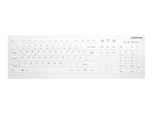 [AK-C8112-FU1-W/DE] Cherry Active Key AK-C8112 - Tastatur - Wischdesinfektion, flaches Tastenprofil