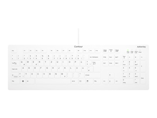 [AK-C8112-US-W/DE] Cherry Contour Active Key QuickClean AK-C8112 - Tastatur