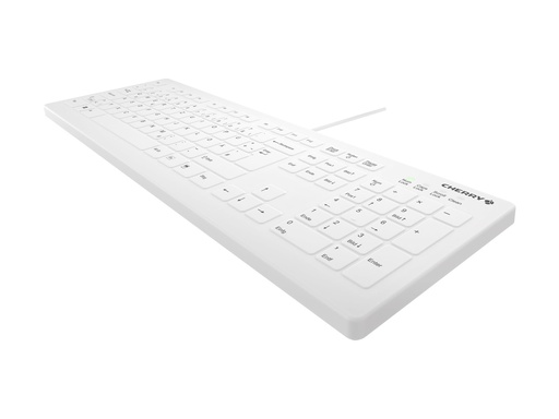 [AK-C8112-U1-W/DE] Cherry Active Key AK-C8112 - Tastatur - Wischdesinfektion, flaches Tastenprofil