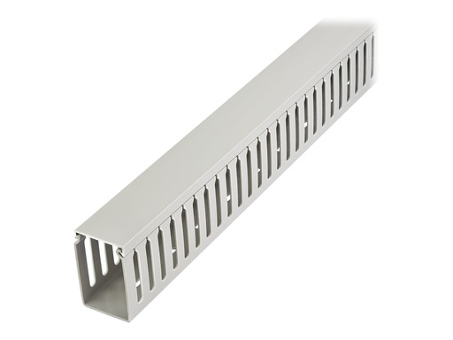 [CBMWD5075] StarTech.com Open Slot Cable Management Raceway with Cover, 2"(50mm)W x 3"(75mm)H, 6.5ft(2m) length, 1/4"(8mm) Slots, PVC Network Cable Hider Kit/Wall Wire Duct, Max 180 Cables, UL Listed - UL94 V0, M1 Fire Rated (CBMWD5075)