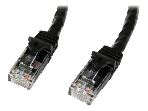 [N6PATC5MBK] StarTech.com 5m CAT6 Ethernet Cable, 10 Gigabit Snagless RJ45 650MHz 100W PoE Patch Cord, CAT 6 10GbE UTP Network Cable w/Strain Relief, Black, Wiring is UL Certified/TIA - Category 6 - 24AWG (N6PATC5MBK)