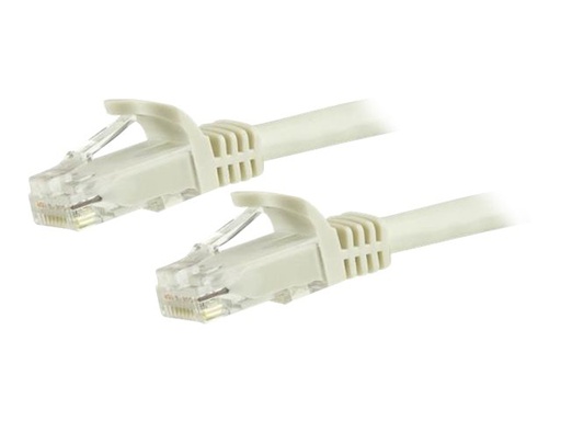 [N6PATC15MWH] StarTech.com 15m CAT6 Ethernet Cable, 10 Gigabit Snagless RJ45 650MHz 100W PoE Patch Cord, CAT 6 10GbE UTP Network Cable w/Strain Relief, White, Wiring is UL Certified/TIA - Category 6 - 24AWG (N6PATC15MWH)