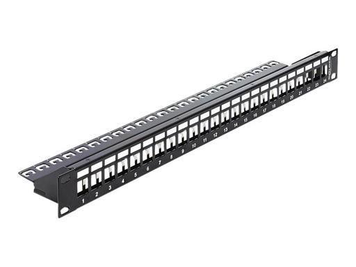 [43277] Delock Keystone Patch Panel - Patch Panel - Schwarz - 1U - 48.3 cm (19")