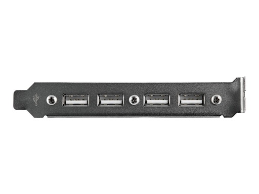 [USBPLATE4] StarTech.com 4 Port USB 2.0 Buchse Slotblech Adapter mit 2x 10-Pin Mainboard Header - USB-Konsole - USB (W)