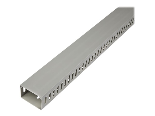 [CBMWD7550] StarTech.com Open Slot Cable Management Raceway with Cover, 3"(75mm)W x 2"(50mm)H, 6.5ft(2m) length, 1/4"(8mm) Slots, PVC Network Cable Hider Kit/Wall Wire Duct, Max 180 Cables, UL Listed - UL94 V0, M1 Fire Rated (CBMWD7550)