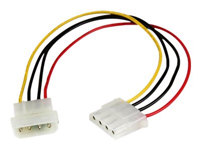 [LP4POWEXT12] StarTech.com 30cm LP4 Molex Strom Verlängerung - 4 Pin Anschlusskabel / Verlängerungskabel - Stecker/Buchse - Spannungsversorgungs-Verlängerungskabel - interne Stromversorgung, 4-polig (M)