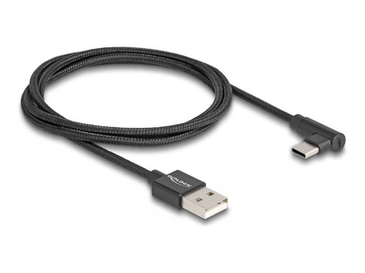 [80030] Delock USB-Kabel - USB (M) zu USB-C (M) gewinkelt