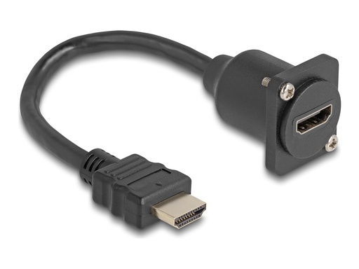[87966] Delock D-Typ HDMI Kabel Stecker zu Buchse schwarz - Kabel - Digital/Display/Video