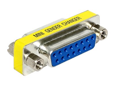 [65480] Delock Adapter Sub-D - Serieller Gender Changer - 15 pin D-Sub (DB-15)