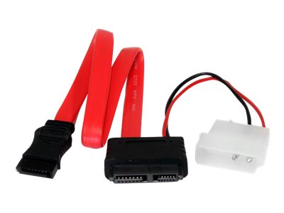 [SLSATAF12] StarTech.com 30 cm Slimline SATA auf SATA mit LP4-Stromkabel / Adapter / Kombikabel - SATA-Kabel - Serial ATA 150/300/600 - Slimline SATA (W)
