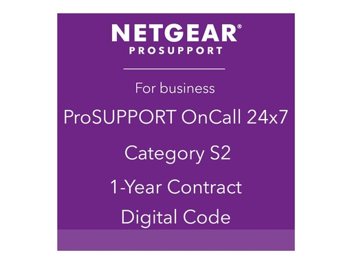 [PMB0S12-10000S] Netgear ProSupport OnCall 24x7 Category S2 - Technischer Support - Telefonberatung (für komplizierte Netzwerkgeräte)