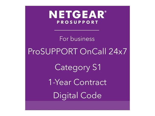 [PMB0S11-10000S] Netgear ProSupport OnCall 24x7 Category S1 - Technischer Support - Telefonberatung (für komplizierte Netzwerkgeräte)