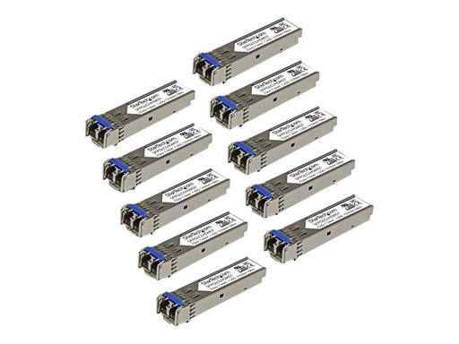 [GLCLHSM10PST] StarTech.com Gigabit LWL SFP Transceiver Modul - Cisco GLC-LH-SM kompatibel - SM/MM LC - 550m - Mini GBIC 10er Pack - 1000Base-LX/LH - SFP (Mini-GBIC)-