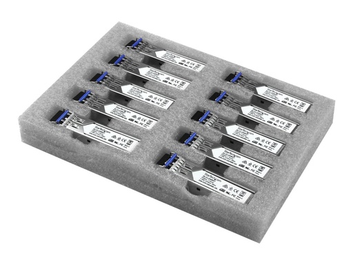 [GLCLHSM10PST] StarTech.com Startech Gigabit LWL SFP Transceiver Modul - Cisco GLC-LH-SM kompatibel - SM/MM LC - 550m - Mini GBIC 10er Pack - 1000Base-LX/LH - SFP (Mini-GBIC)-