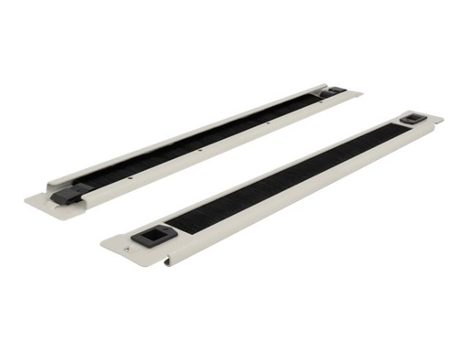 [66581] Delock Cable Management Brush Strip - Kabelführungspanel mit Bürste - Grau - 1U - 48.3 cm (19")