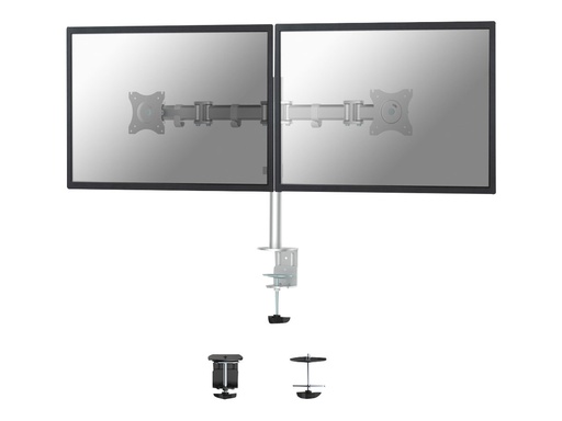 [NM-D135DSILVER] Neomounts NM-D135D - Befestigungskit - Voll beweglich - für 2 LCD-Displays - Silber - Bildschirmgröße: 25.4-68.6 cm (10"-27")