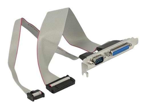 [85644] Delock Serielle / parallele Konsole - DB-9, DB-25 zu IDC 25-polig, 9-polig IDC (W)