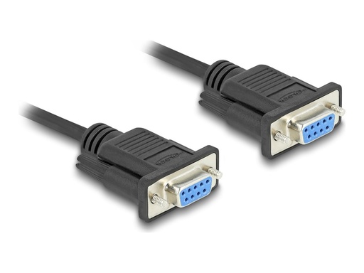 [86825] Delock Serielles RS-232-Kabel - DB-9 (W) schraubbar zu DB-9 (W)