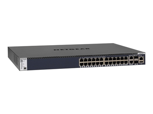 [GSM4328S-100NES] Netgear M4300-28G - Switch - L3 - managed - 2 x 10/100/1000/10000 + 2 x 10 Gigabit SFP+ + 24 x 10/100/1000
