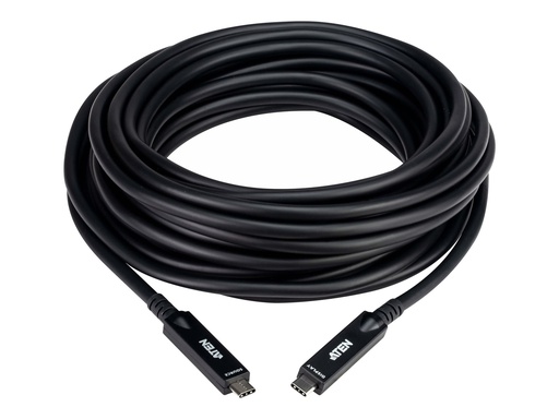[UE3410F-AT] ATEN USB-Kabel - USB-C (M) zu USB-C (M) - USB 3.2 Gen 2 / DisplayPort 2.1 - 5 V - 10 m - Active Optical Cable (AOC)