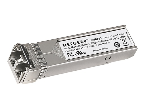 [AXM761P10-10000S] Netgear ProSafe AXM761 - SFP+-Transceiver-Modul - 10GbE - 10GBase-SR - LC Multi-Mode - bis zu 300 m - 850 nm (Packung mit 10)