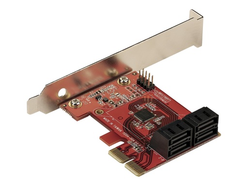 [4P6G-PCIE-SATA-CARD] StarTech.com PCIe SATA Controller Karte - 4 Port SATA 3 Erweiterungskarte/Kontroller - 6Gbit/s - Full/Low-Profile Blende - PCI Express Festplatten/SSD kontroller/Adapter (4P6G-PCIE-SATA-CARD)