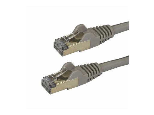 [6ASPAT750CMGR] StarTech.com 7.5m CAT6A Ethernet Cable, 10 Gigabit Shielded Snagless RJ45 100W PoE Patch Cord, CAT 6A 10GbE STP Network Cable w/Strain Relief, Grey, UL Certified Wiring/TIA - Category 6A - 26AWG (6ASPAT750CMGR)