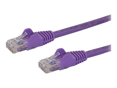 [N6PATC50CMPL] StarTech.com Startech 50cm CAT6 Ethernet Cable, 10 Gigabit Snagless RJ45 650MHz 100W PoE Patch Cord, CAT 6 10GbE UTP Network Cable w/Strain Relief, Purple, Wiring is UL Certified/TIA - Category 6 - 24AWG (N6PATC50CMPL)