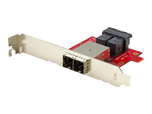 [SFF86448PLT2] StarTech.com Mini-SAS Adapter - Dual SFF-8643 auf SFF-8644 - Voll und Low-Profile Slotblech - 12Gbit/s - SAS-Blende intern zu extern - SAS 12Gbit/s - 4x Mini SAS HD (SFF-8643)