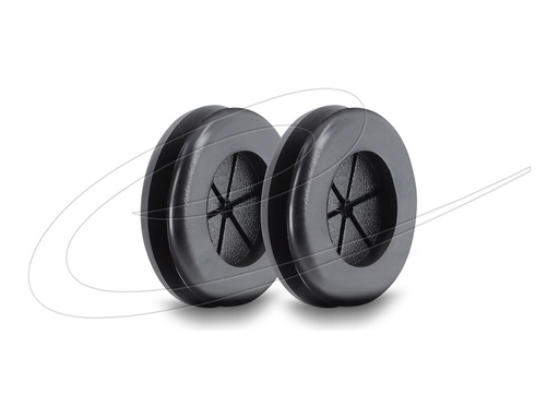 [67322] Delock Kabelbuchse - rubber, round 16 mm - Schwarz (Packung mit 2)