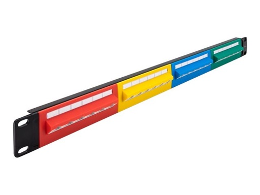 [66880] Delock Patch Panel - Schrankmontage - CAT 5e - RJ-45 X 24 - Blau, Gelb, Rot, grün - 1U - 48.3 cm (19")