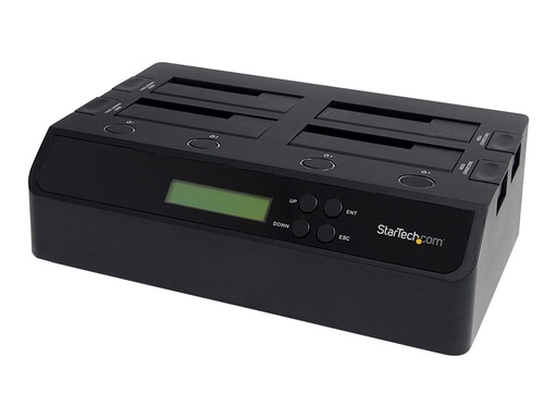 [SATDOCK4U3RE] StarTech.com 4 Bay Festplatten Kopierstation USB 3.0 / eSATA auf SATA - HDD 1:3 Duplikator - Standalone Festplattenkloner - Festplattenduplikator - 4 Schächte (SATA-300)