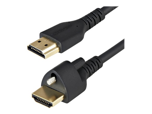 [HDMM1MLS] StarTech.com Startech 1m High Speed HDMI Kabel - 4K 60Hz HDR - HDMI-2.0-Monitorkabel mit Verriegelungsschraube für sichere Verbindung - HDMI-Kabel mit Ethernet - St/St (HDMM1MLS)