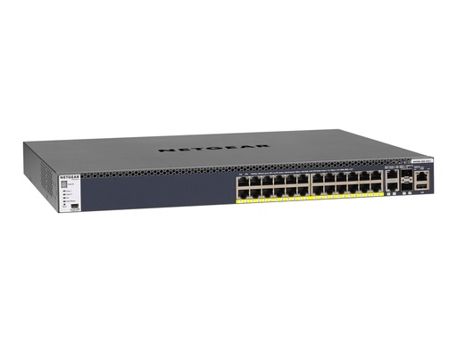 [GSM4328PA-100NES] Netgear M4300-28G-PoE+ - Switch - L3 - managed - 2 x 10/100/1000/10000 + 2 x 10 Gigabit SFP+ + 24 x 10/100/1000 (PoE+)