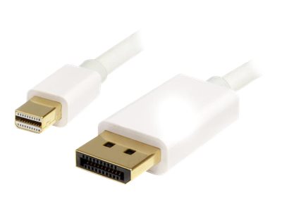 [MDP2DPMM1MW] StarTech.com 1m Mini DisplayPort 1.2 auf DisplayPort Adapterkabel - mDP zu DP 4k x 2k Kabel - St/St - Weiß - DisplayPort-Kabel - Mini DisplayPort (M)