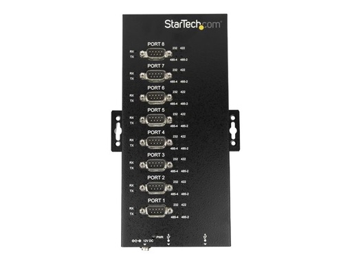 [ICUSB234858I] StarTech.com Startech 8 Port Serieller Hub, USB auf RS232/RS485/RS422 Adapter - Industrieller USB 2.0 auf DB9 Konverter Hub - IP30 Schutzklasse - Hutschienenmontierbar, 15kV ESD Schutz (ICUSB234858I)