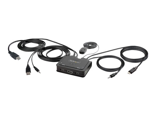 [C2-H46-UAC-CBL-KVM] StarTech.com 2-Port Hybrid USB-C HDMI Kabel KVM-Switch
