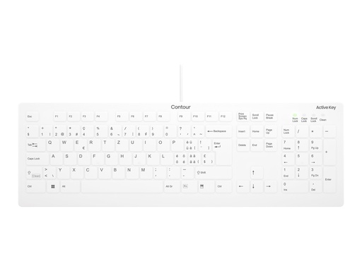 [AK-C8112-US-W/CH] Cherry Contour Active Key QuickClean AK-C8112 - Tastatur