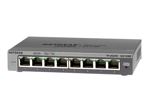 [GS108E-300PES] Netgear Plus GS108Ev3 - Switch - unmanaged - 8 x 10/100/1000