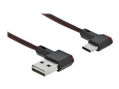 [85279] Delock Easy - USB-Kabel - USB (M) links/rechts abgewinkelt, umkehrbar zu 24 pin USB-C (M)