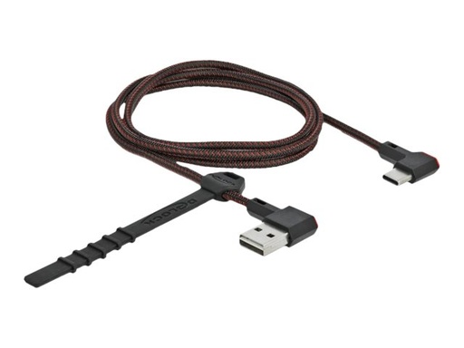 [85281] Delock Easy - USB-Kabel - USB (M) links/rechts abgewinkelt, umkehrbar zu 24 pin USB-C (M)
