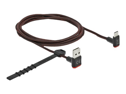 [85277] Delock Easy - USB-Kabel - USB (M) nach oben/unten abgewinkelt, doppelseitig zu 24 pin USB-C (M)