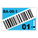 [LTZ15090FCB] Brother ROLL OF PRE-CUT LABELS FOR RACKS AND PALLETS 90 X 110 MM BLUE - MODEL A FOR BARCODES - PER ROLL OF 265 LABELS