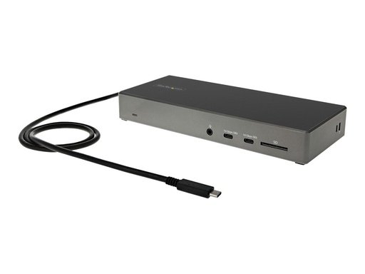 [DK31C2DHSPDUE] StarTech.com USB-C Dock - Dreifach 4K Monitor - USB Typ-C Dockingstation - 100 W PD 3.0 - DP 1.4 Alt Mode & DSC, 2x DisplayPort 1.4/HDMI 2.0 - 6xUSB (2x 10Gbps)