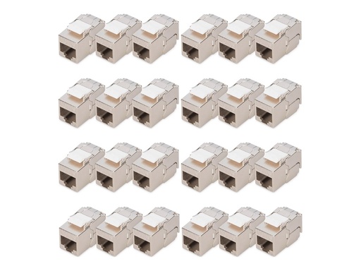 [DN-93615-S-24] DIGITUS CAT 6A  Kompakt-Keystone Modul, geschirmt, werkzeugfreier Montageanschluss. 24 Stk.