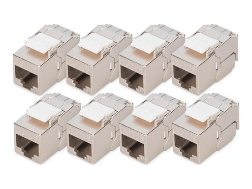 [DN-93615-S-8] DIGITUS CAT 6A  Kompakt-Keystone Modul, geschirmt, werkzeugfreier Montageanschluss. 8 Stk.