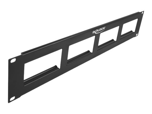 [81378] Delock Patch Panel - Rack montierbar - Schwarz - 2U - 48.3 cm (19")