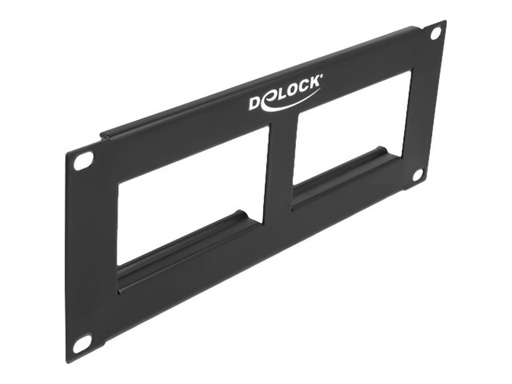 [81379] Delock Patch Panel - Rack montierbar - Schwarz - 2U - 25.4 cm (10")